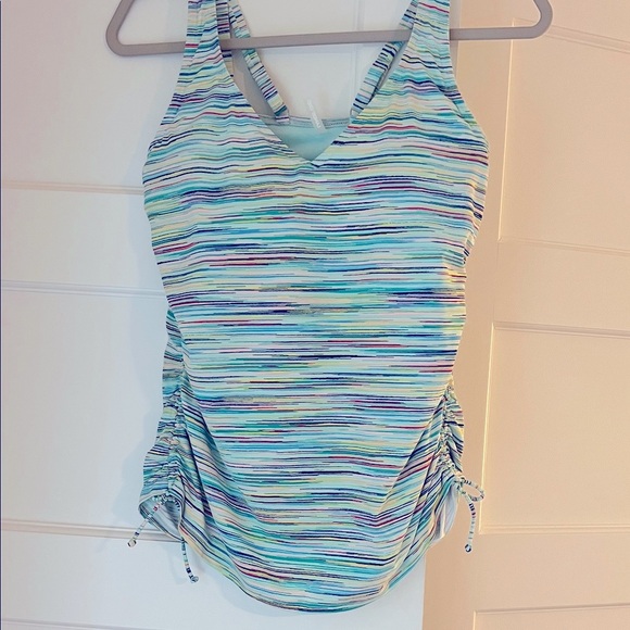 Lands' End Multicolor Striped Women's Tankini- worn once! - Picture 1 of 8